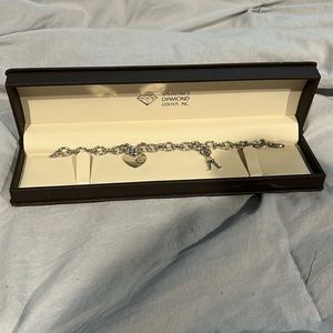 valentine diamond charm bracelet